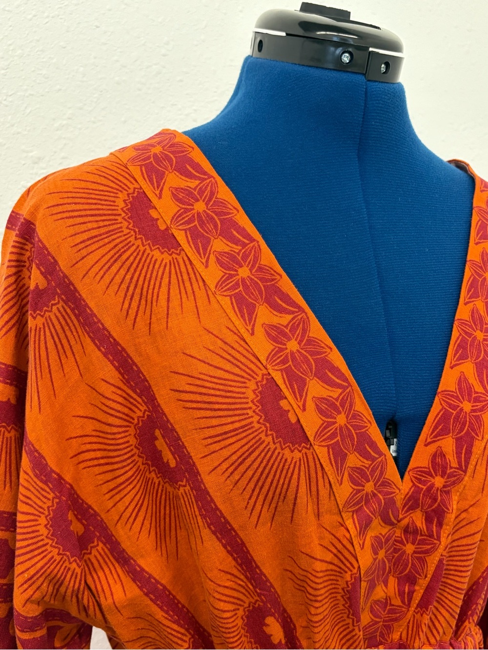 FARM Rio Anthropologie Orange Tunic Mini Dress Size S - Picture 6 of 11